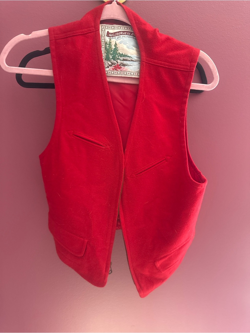 Wilderness Red Fleece Vest for Kids